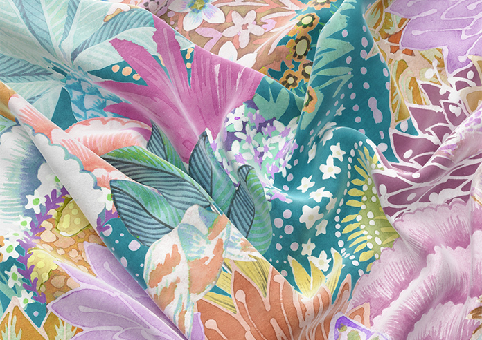 Kolkata Velvet, Carnival - Motorised Roman Blind - Image 4